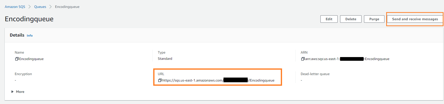 amazon sqs send and recieve messages