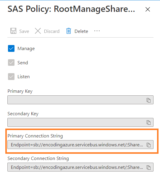 azure connection string