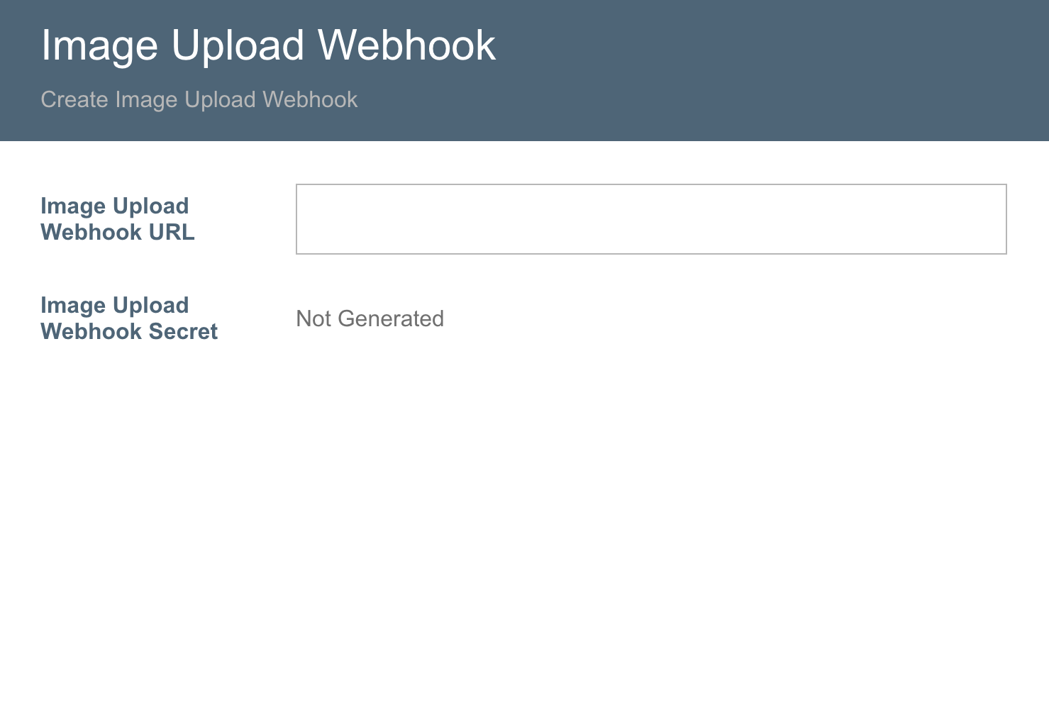 Create Image Upload Webhook