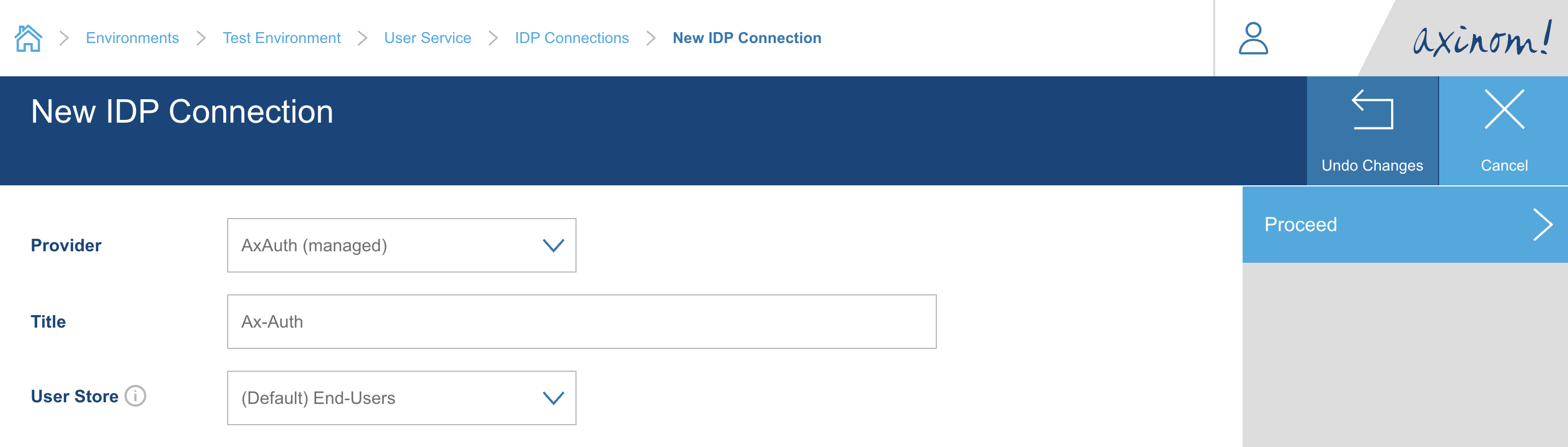 idp connection new axauth