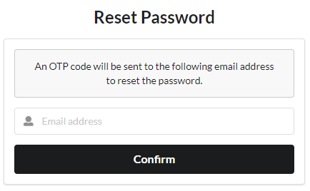 initiate reset password