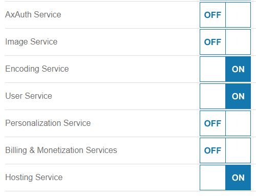 managed services toggle state